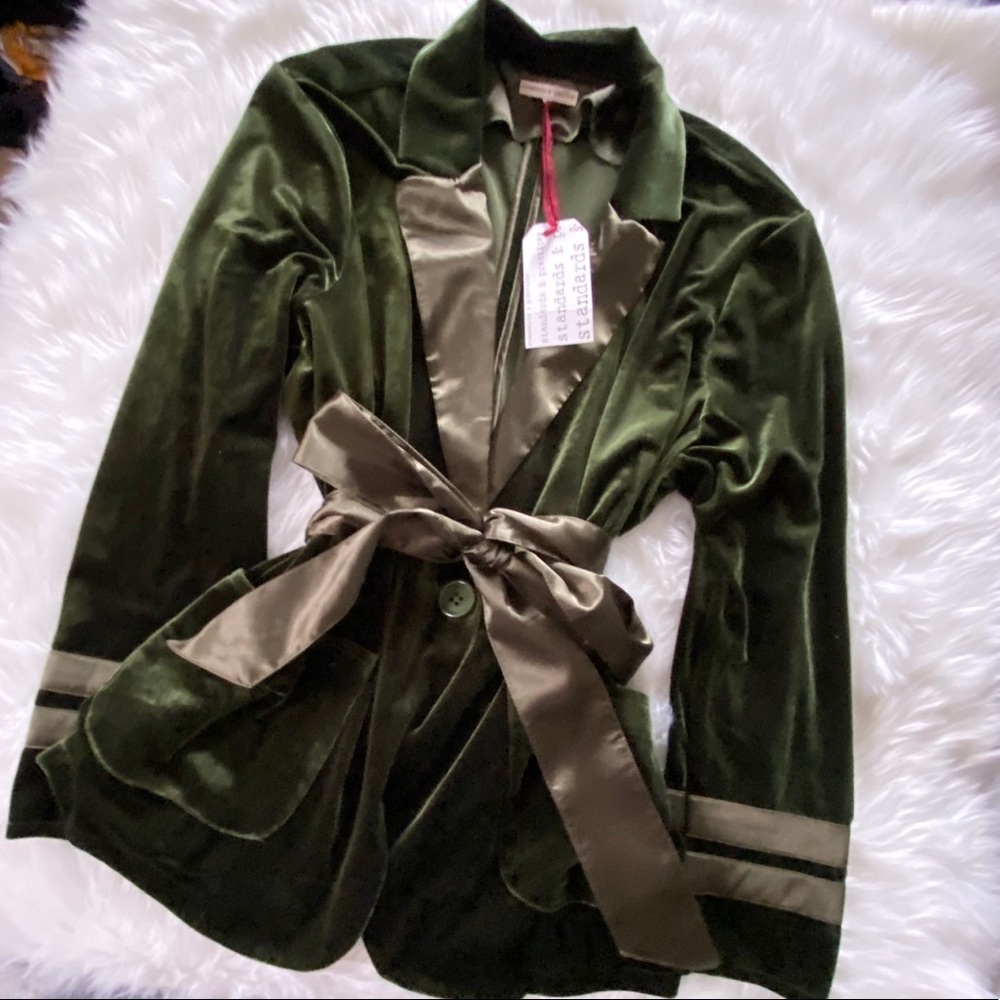 STANDARDS & PRACTICES Lottie velvet & satin jacket